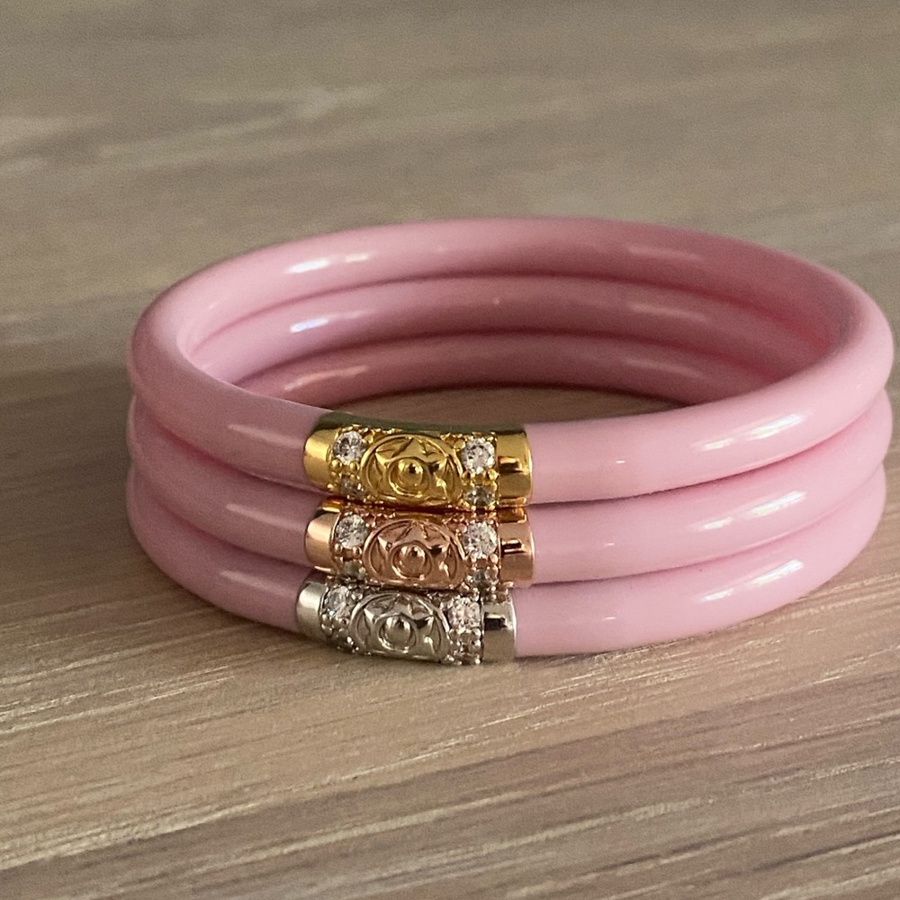 BuDhaGirl Bangles | Pink Three Kings Bangles (set of 3)